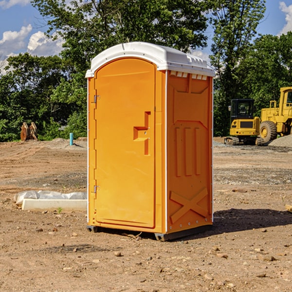 how often are the porta potties cleaned and serviced during a rental period in Curryville